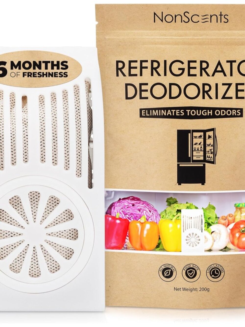 Refrigerator Deodorizer – Odor Eliminator for Fridge & Freezer – Outshines Bakin